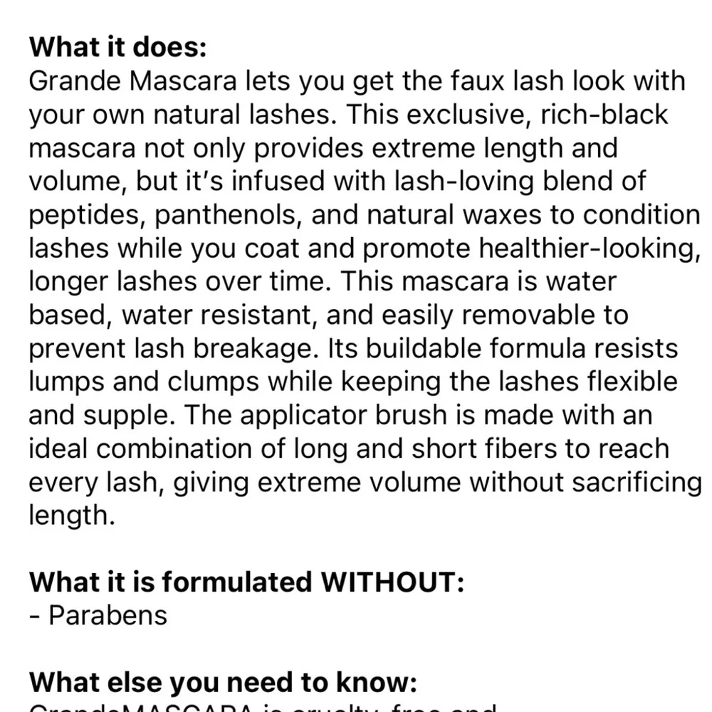 NIB GRANDE MASCARA/ conditioning Peptide - Picture 7 of 7